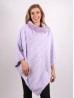 Soft Faux Fur Poncho W/ Diagonal Pattern 